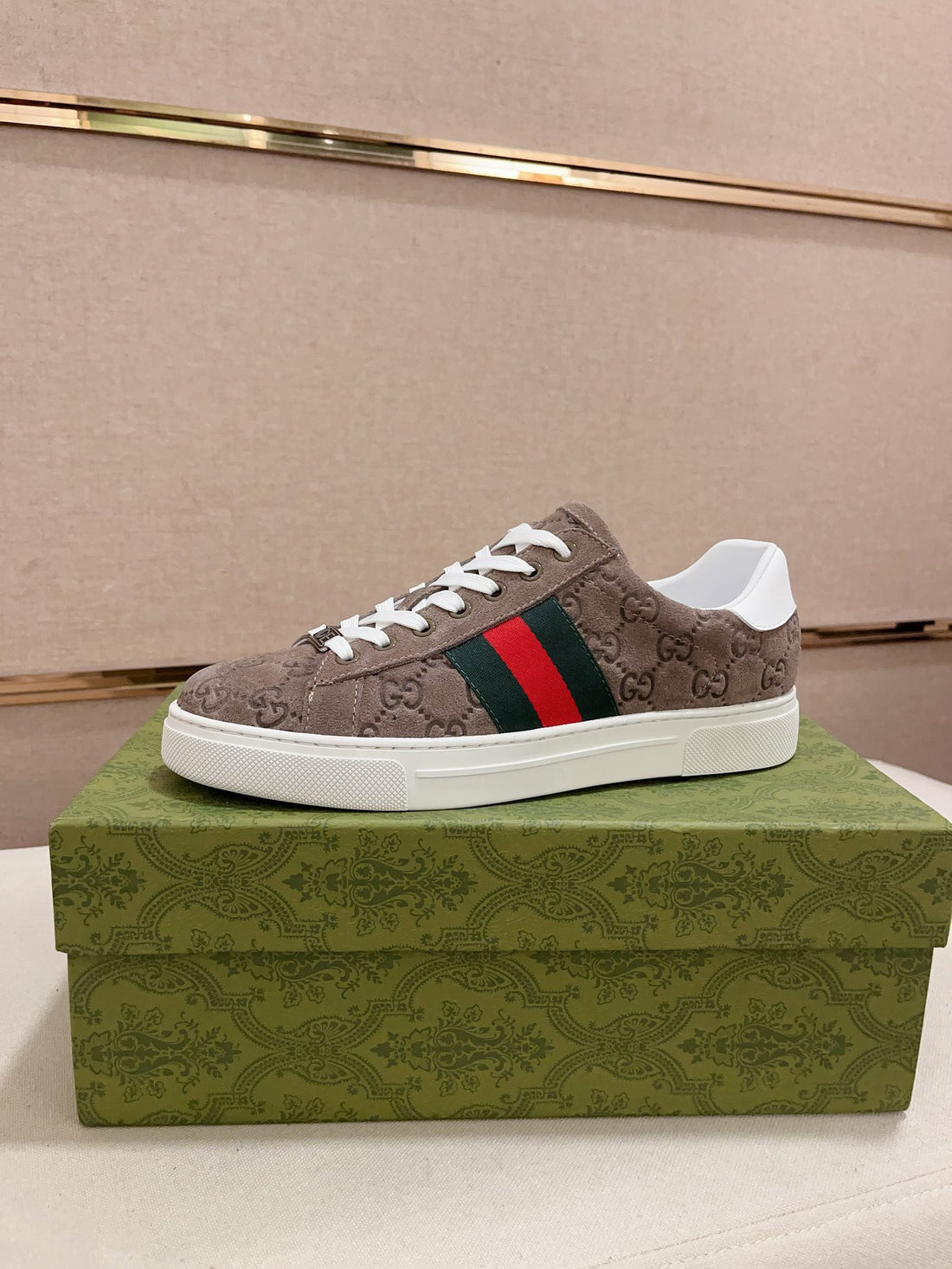 Gucci Men's Ace Sneakers with Web Stripe